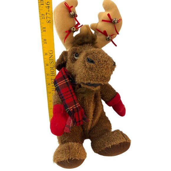 Swing and Sing Christmas Moose 13" Plush Animated Stuffed VIDEO Ganz - Picture 5 of 5